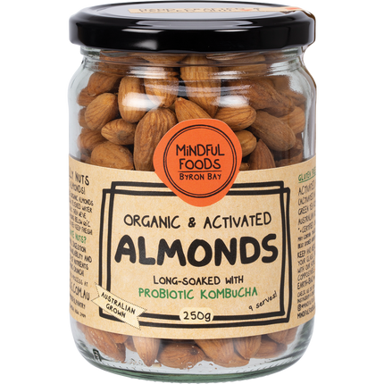 Mindful Foods activated almonds in a natural setting