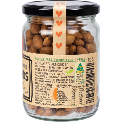Organic activated almonds with kombucha from Mindful Foods