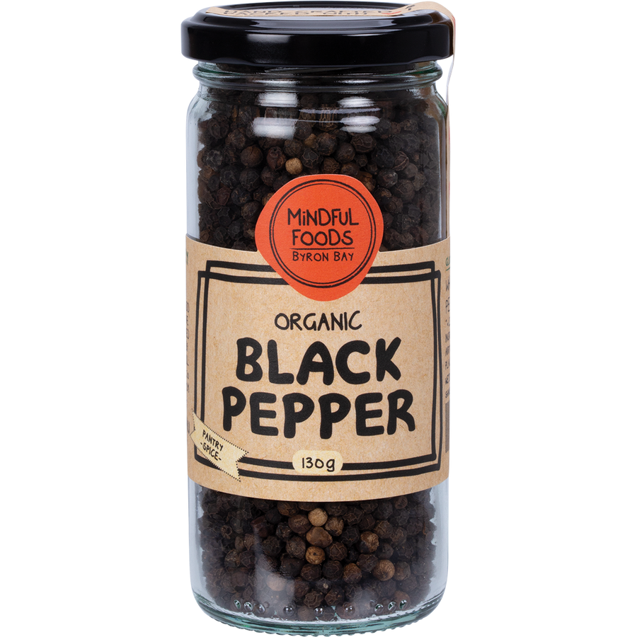 Mindful Foods black pepper organic premium whole pepper spice