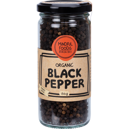 Mindful Foods black pepper organic premium whole pepper spice