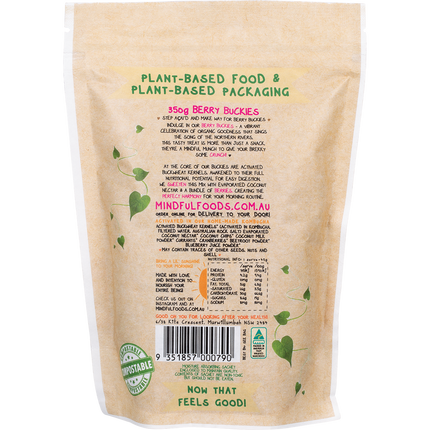 Mindful Foods Buckies Berry organic berries for smoothies and snacks
