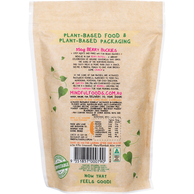 Mindful Foods Buckies Berry organic berries for smoothies and snacks
