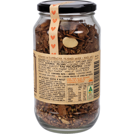 Mindful Foods cacao brain power granola organic crunchy cacao granola