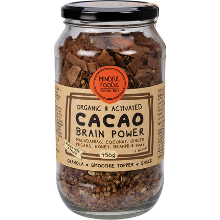 Mindful Foods cacao brain power granola organic activated granola