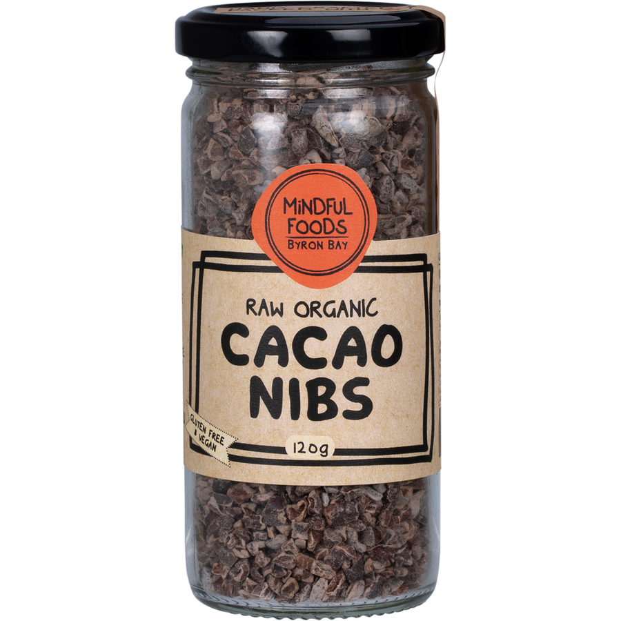 Mindful Foods cacao nibs raw organic antioxidant rich cacao nibs