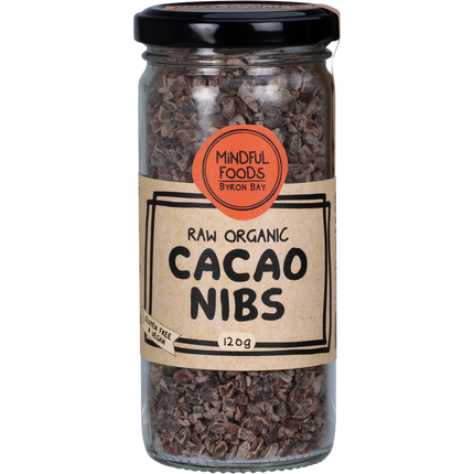 Mindful Foods cacao nibs raw organic antioxidant rich cacao nibs