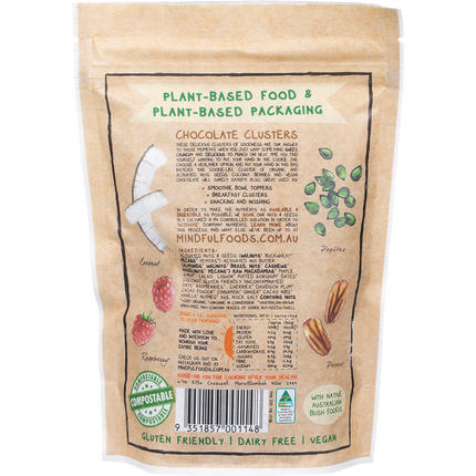 Mindful Foods chocolate clusters Davidson plum organic superfood snack