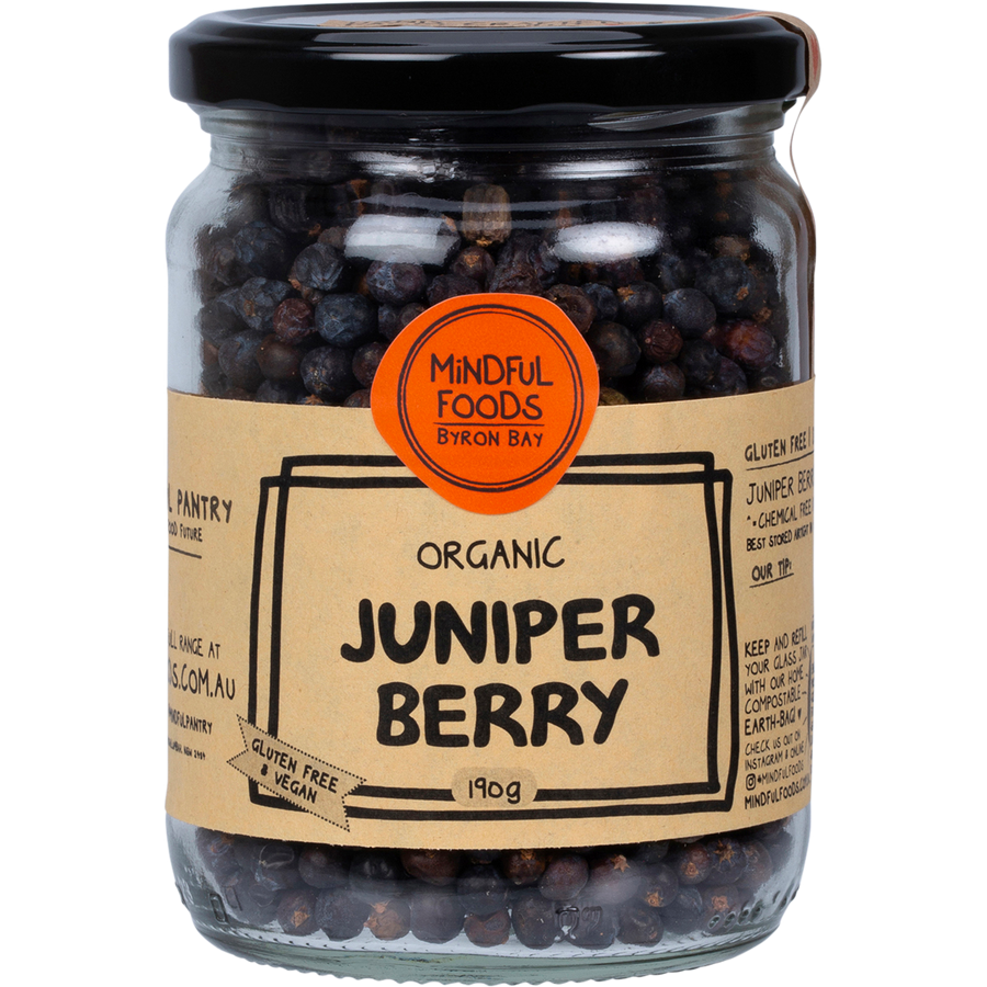 Mindful Foods juniper berries aromatic herbal berries for tea and wellness