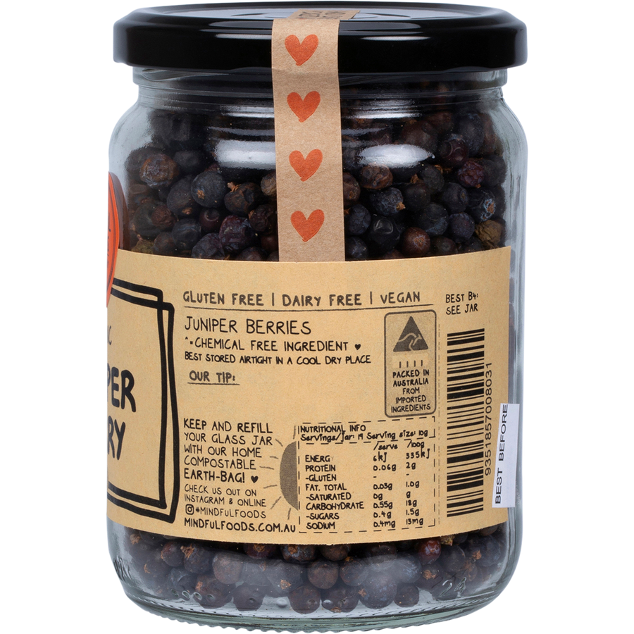 Mindful Foods juniper berries natural herbal berries for cooking and tea