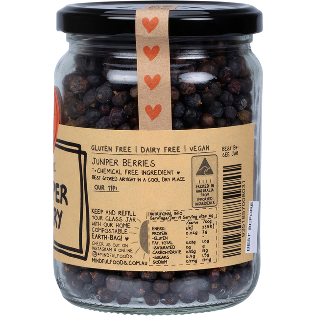 Mindful Foods juniper berries natural herbal berries for cooking and tea
