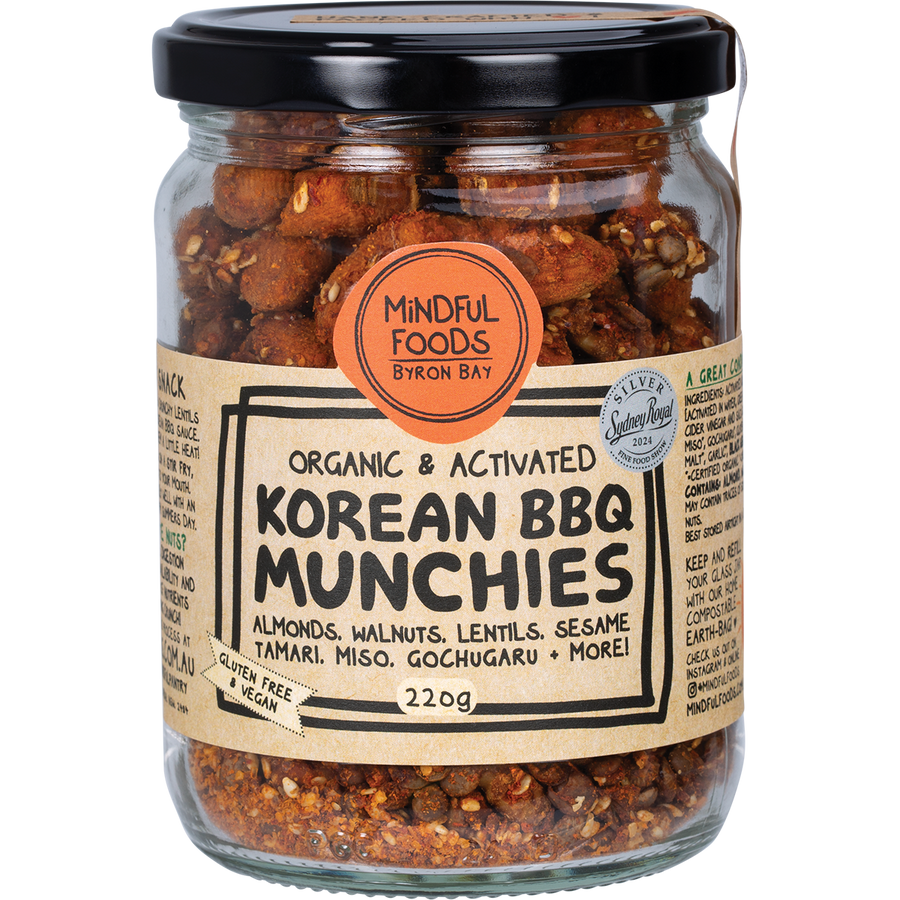 Mindful Foods Korean BBQ munchies organic activated savoury snack mix
