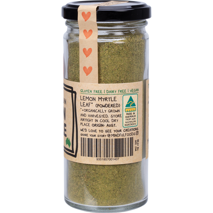 Mindful Foods lemon myrtle native Australian premium herbal seasoning