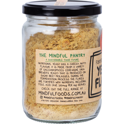 Mindful Foods yeast flakes fortified toasted cheesy vegan flakes