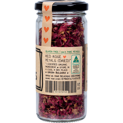 Mindful Foods rose petals organic fragrant petals for desserts and tea