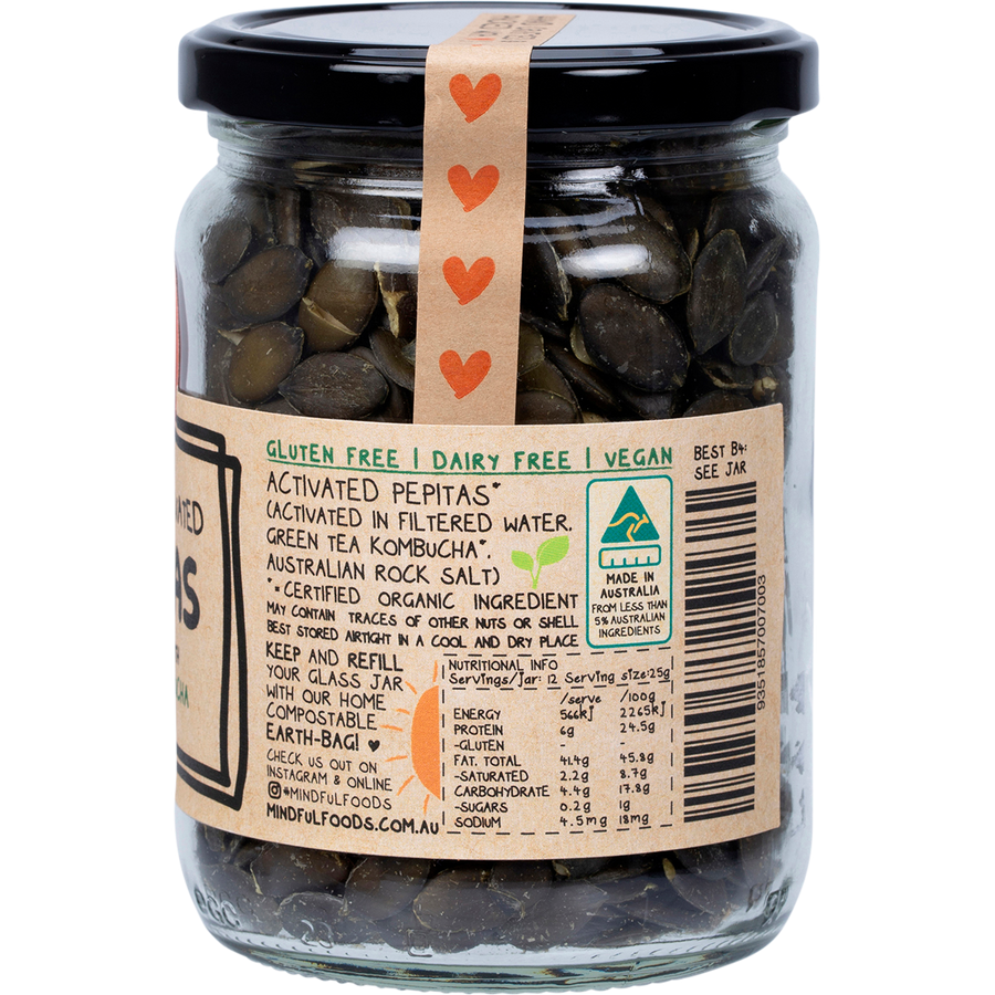 Mindful Foods pepitas organic activated pumpkin seeds healthy snack