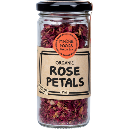 Mindful Foods rose petals organic edible floral petals for tea