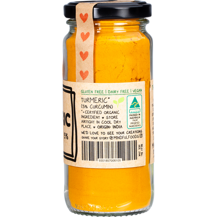 Mindful Foods turmeric organic natural turmeric powder for cooking and drinks 