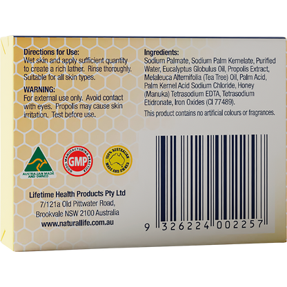 Propolis Soap with Tea Tree, Eucalyptus & Manuka Honey