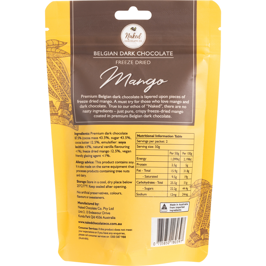 Freeze Dried Mango Dark Chocolate