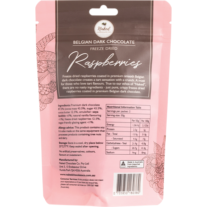 Freeze Dried Raspberries Dark Chocolate
