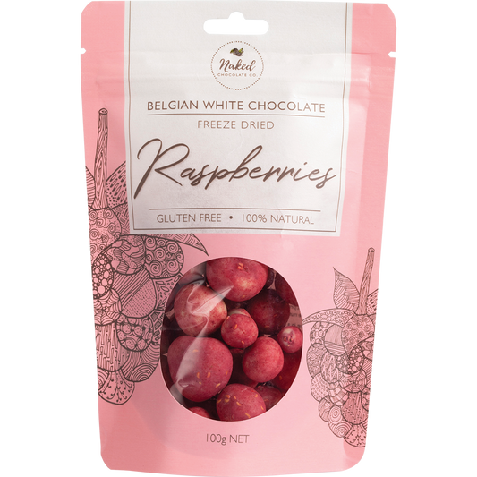 Freeze Dried Raspberries White Chocolate