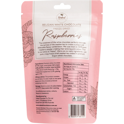 Freeze Dried Raspberries White Chocolate