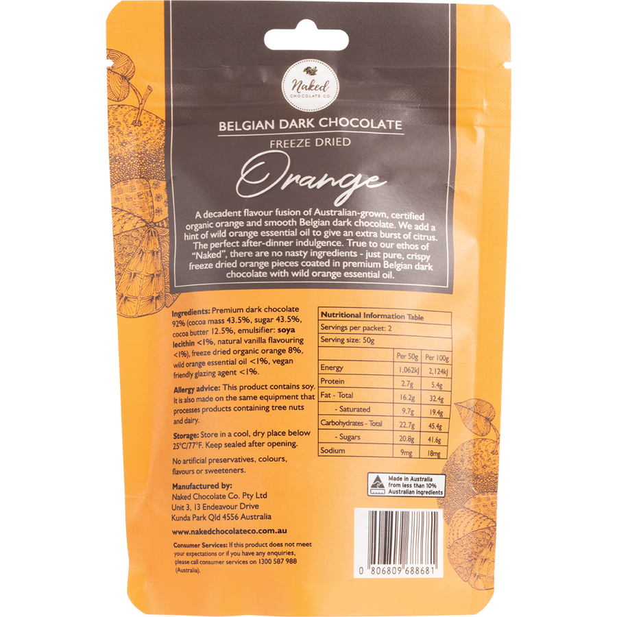 Freeze Dried Orange Dark Chocolate