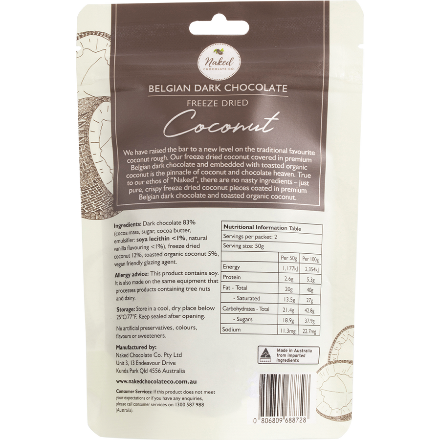 Freeze Dried Coconut Dark Chocolate