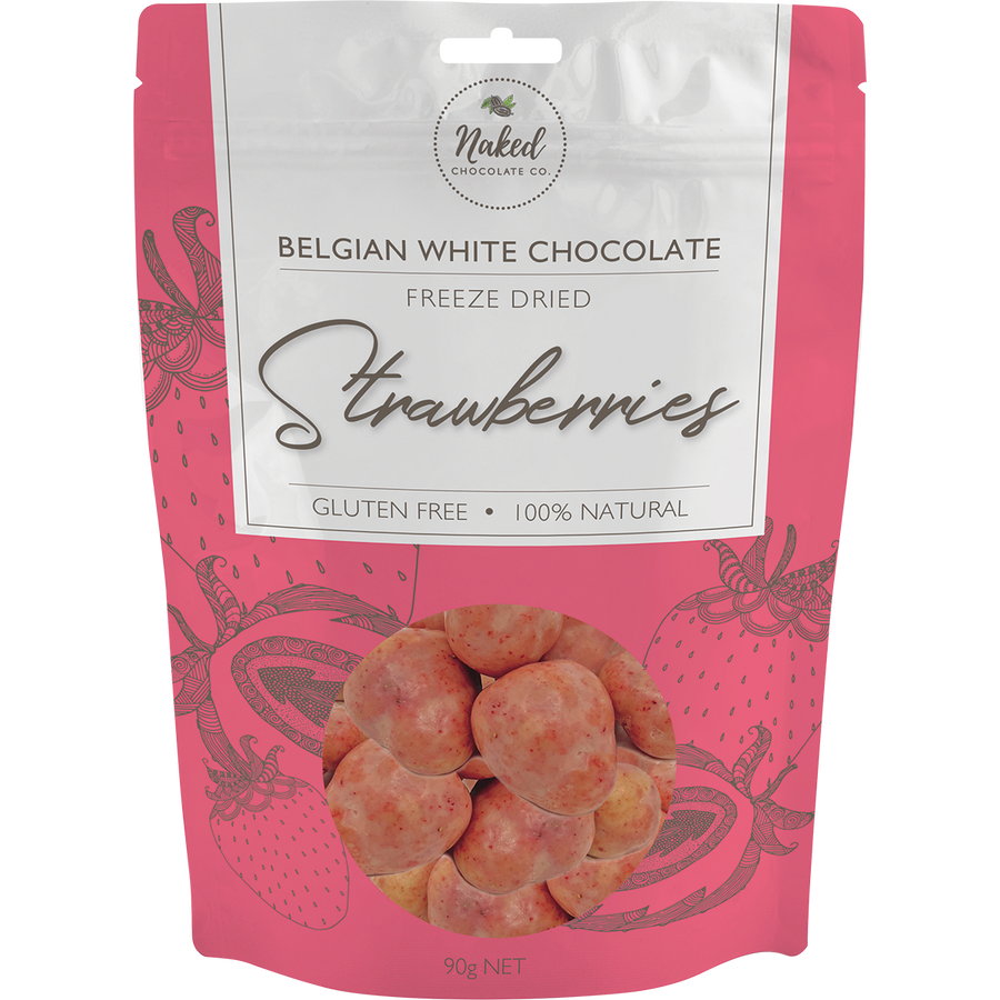Naked Chocolate Co Freeze Dried Strawberries Front