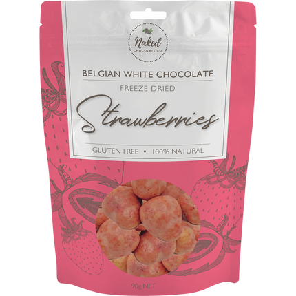 Naked Chocolate Co Freeze Dried Strawberries Front