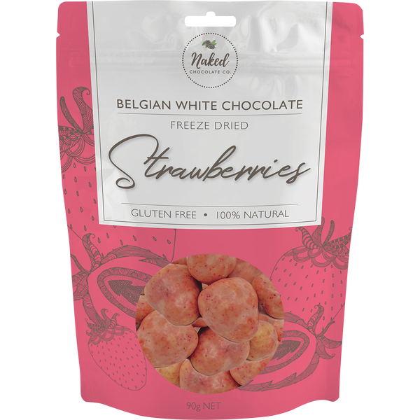 Naked Chocolate Co Freeze Dried Strawberries Front