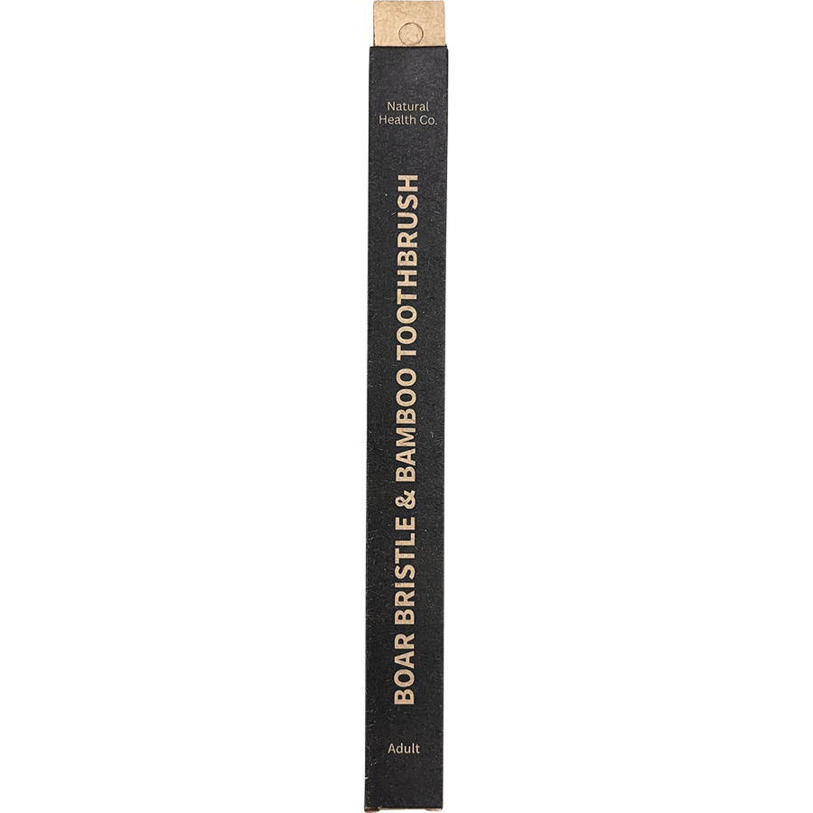 Boar Bristle & Bamboo Toothbrush Adult Med-Firm - Detail View
