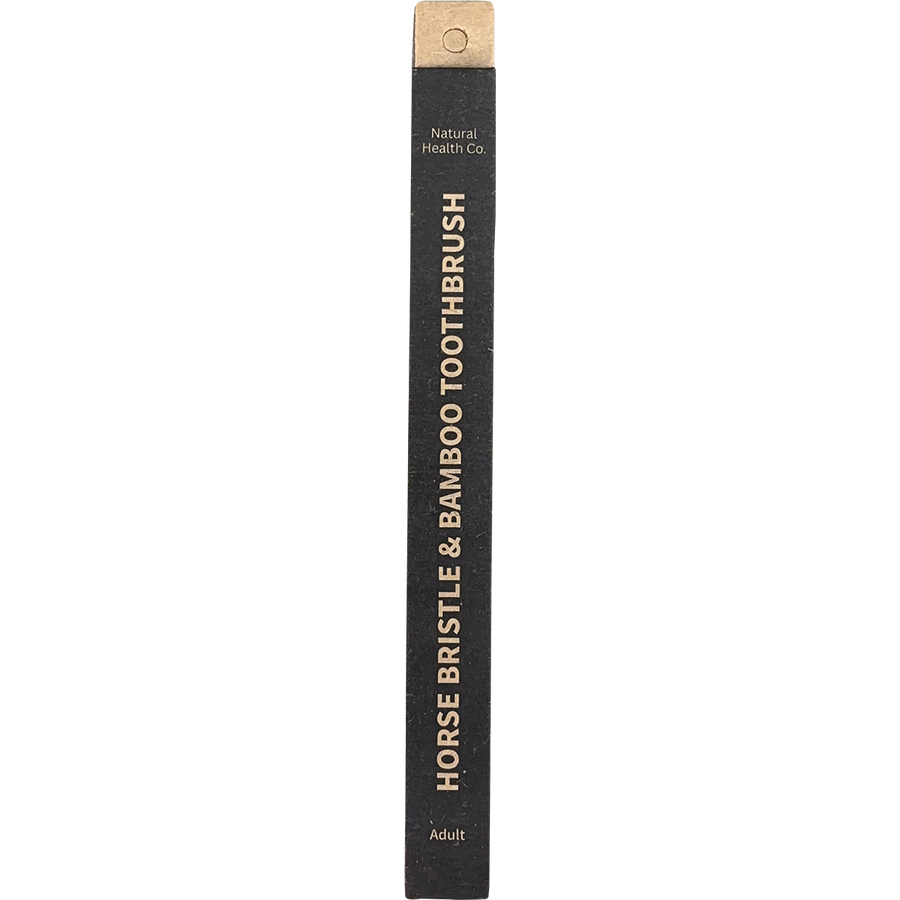 Horse Bristle & Bamboo Toothbrush Adult Med-Soft - Detail View