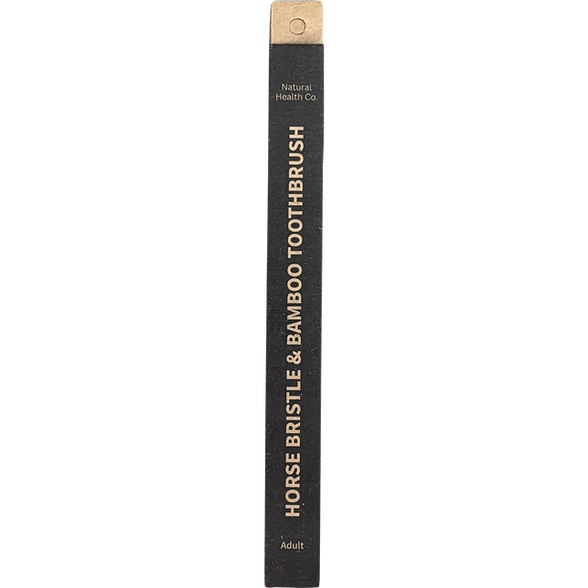 Horse Bristle & Bamboo Toothbrush Adult Med-Soft - Detail View