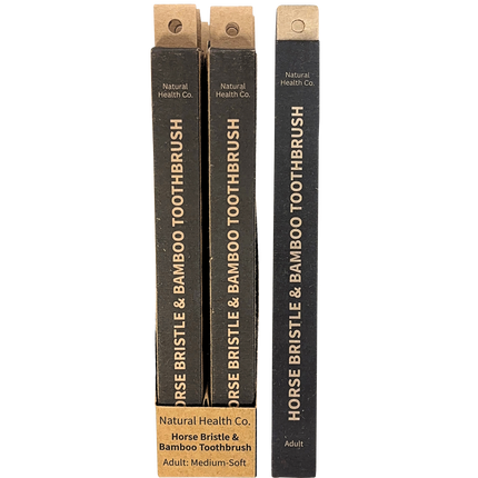 Horse Bristle & Bamboo Toothbrush Adult Med-Soft - Product Range