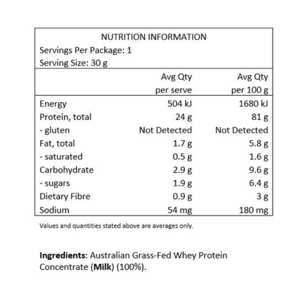 Chief Nutrition Chief Whey Protein Concentrate Sachet - Unflavoured 30g x 10