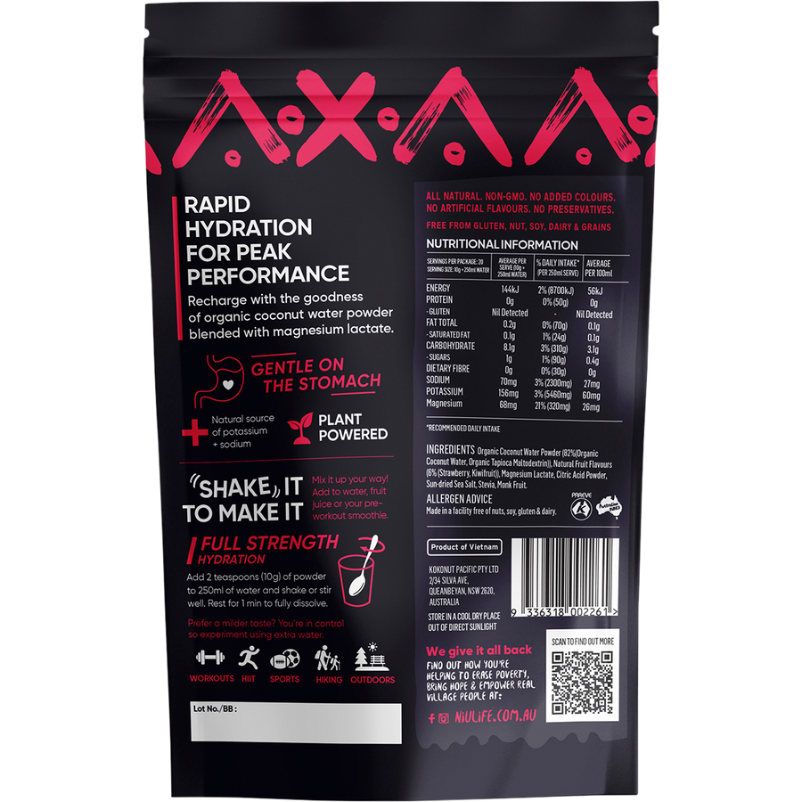Hydrate Electrolyte Powder Kiwifruit & Strawberry