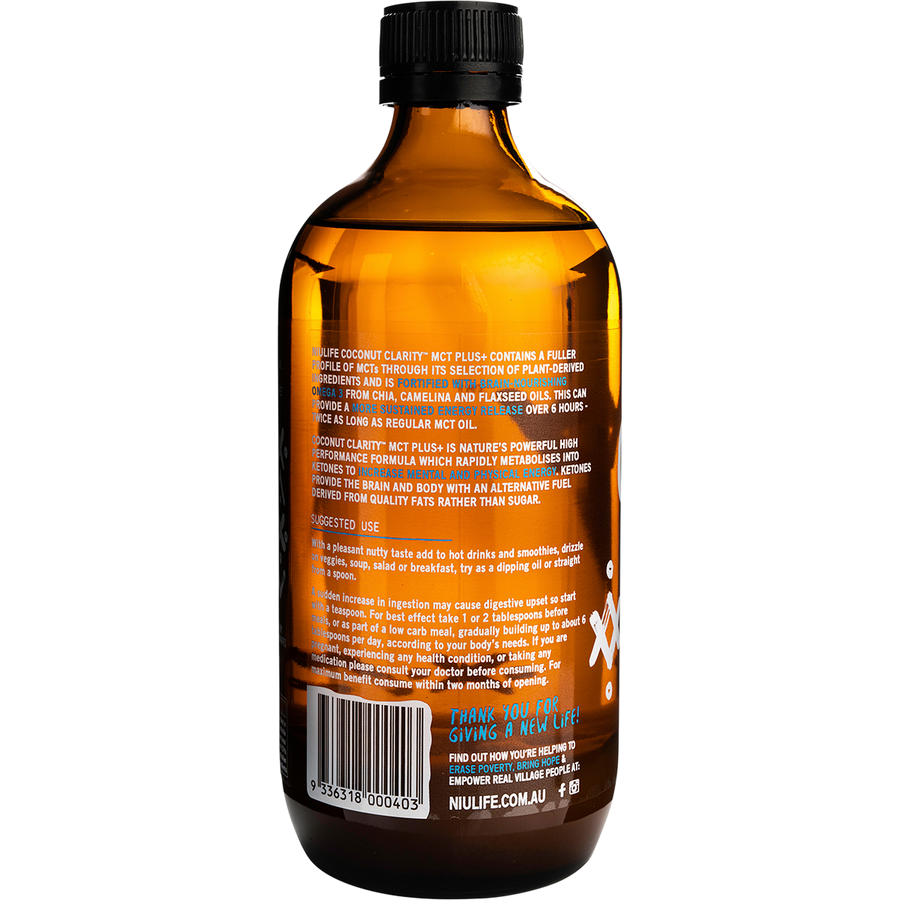 Niulife Coconut MCT Plus+ Oil Clarity