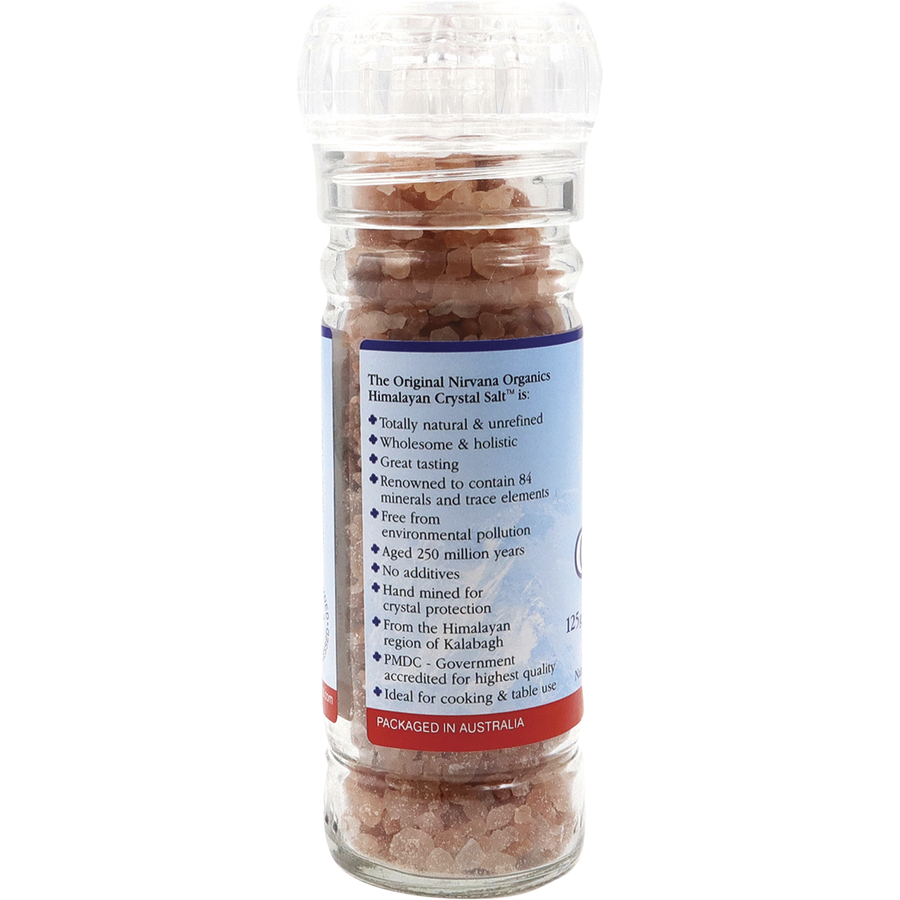 Nirvana Organics - Himalayan Salt Granules Glass Grinder