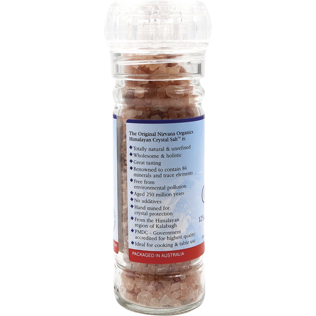 Nirvana Organics - Himalayan Salt Granules Glass Grinder