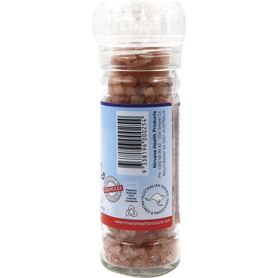Nirvana Organics - Himalayan Salt Granules Glass Grinder