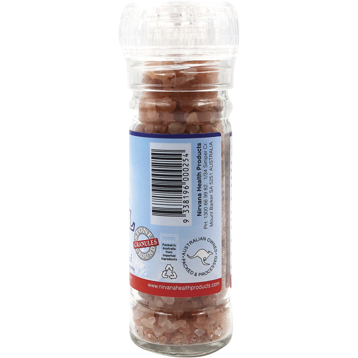 Himalayan Salt Granules Glass Grinder