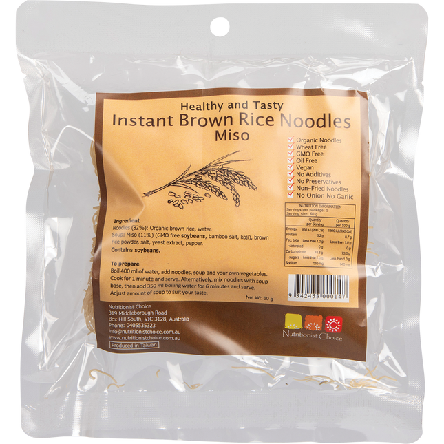 Instant Brown Rice Noodles Miso