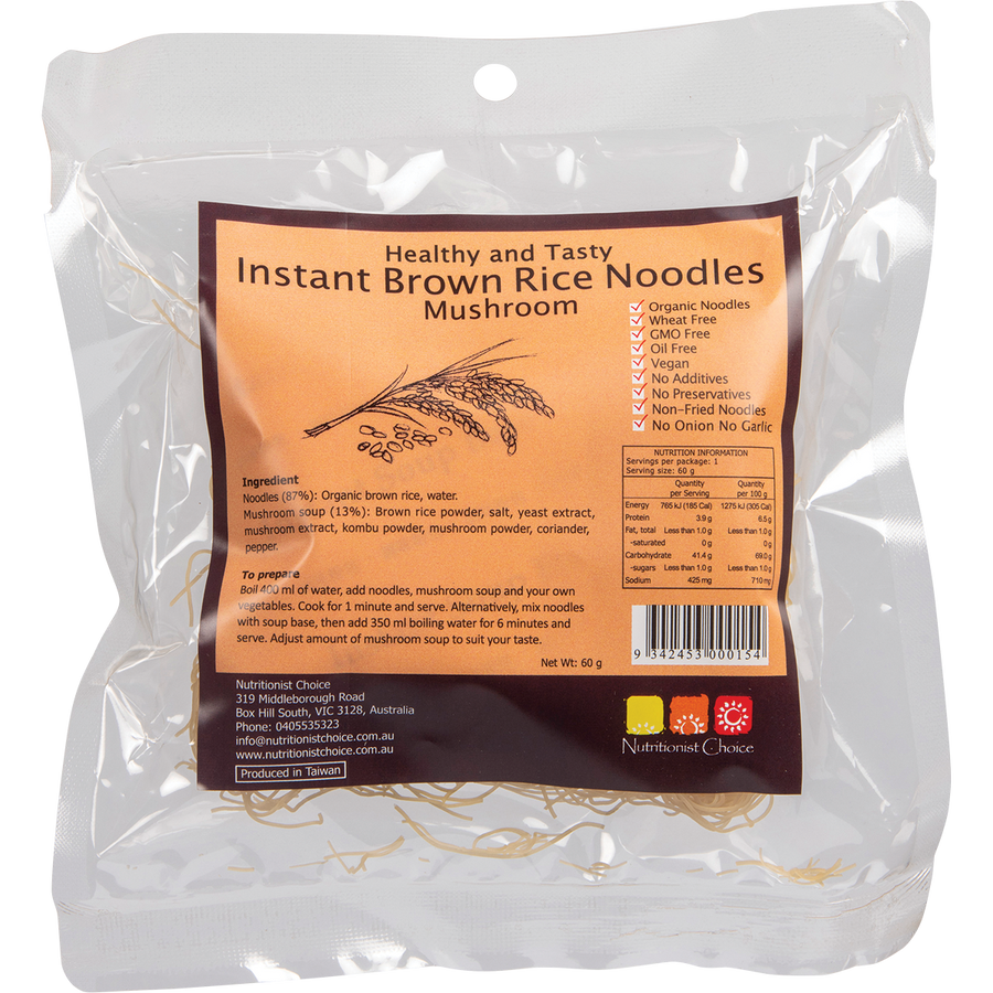 Instant Brown Rice Noodles Mushroom