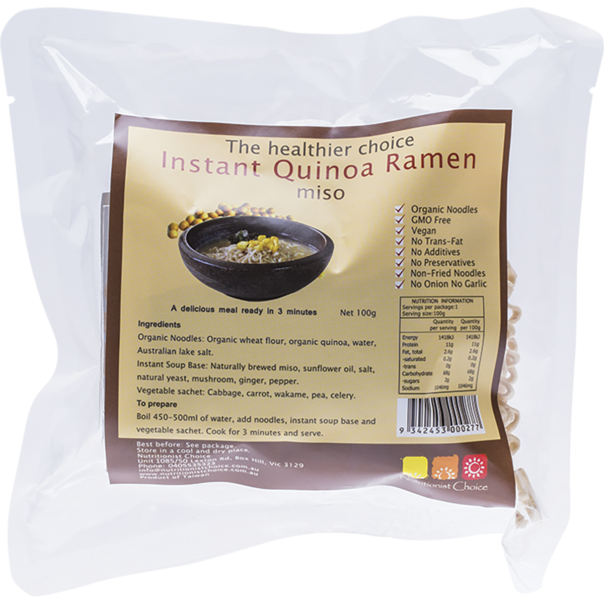 Instant Quinoa Ramen Miso