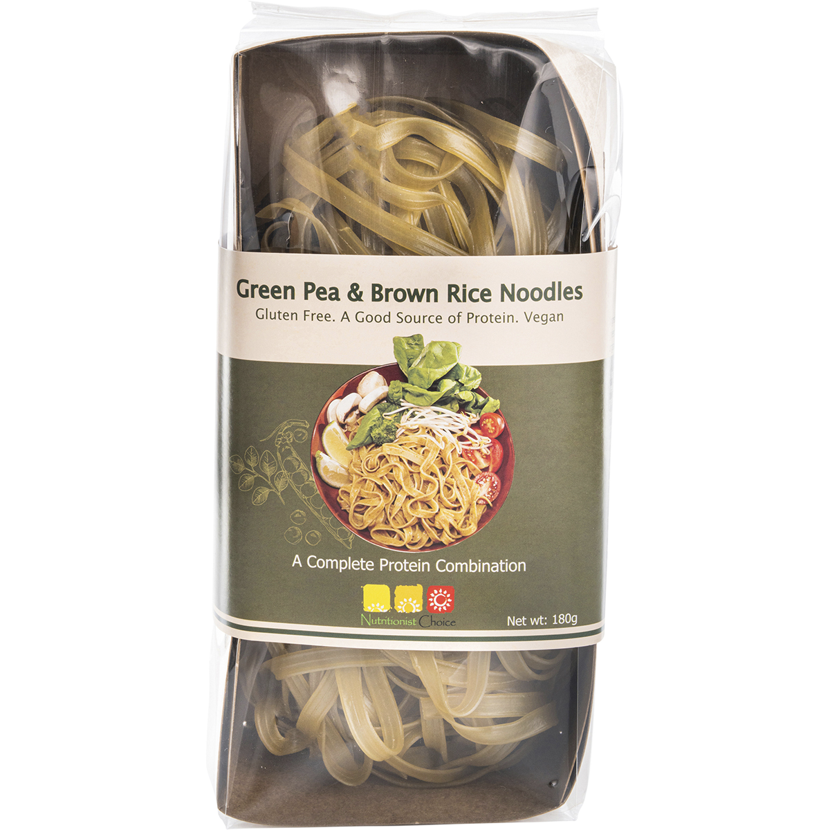 Rice Noodles Green Pea & Brown