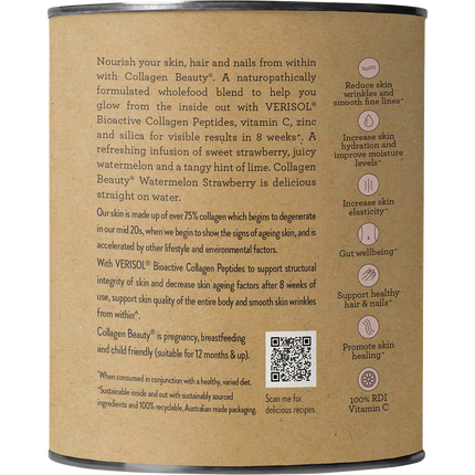 Nutra Naturals Collagen Beauty Watermelon Strawberry