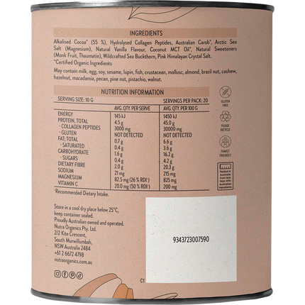 Nutra Naturals Collagen Hot Chocolate