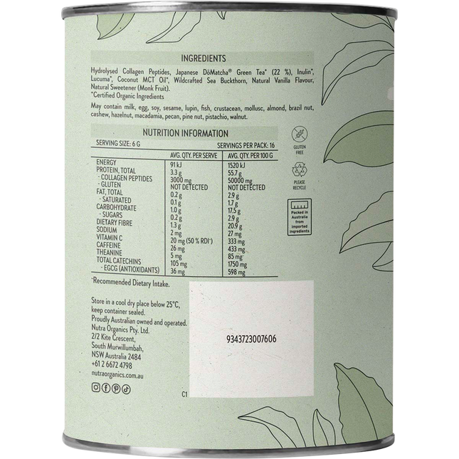 Nutra Naturals Collagen Matcha Latte