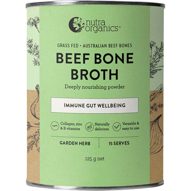 Nutra Naturals bone broth with garden herb flavor